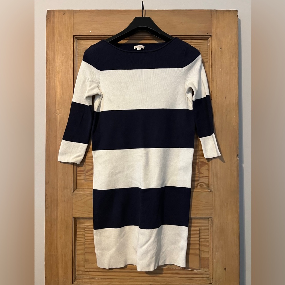 GAP Navy Ribbed Crewneck Sweater Dress
